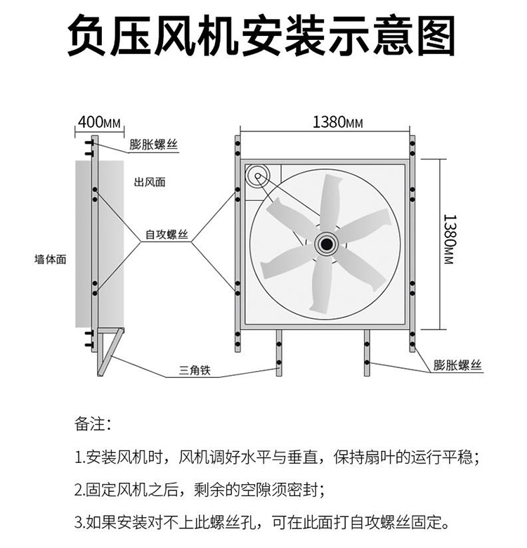 负压风机安装示意图